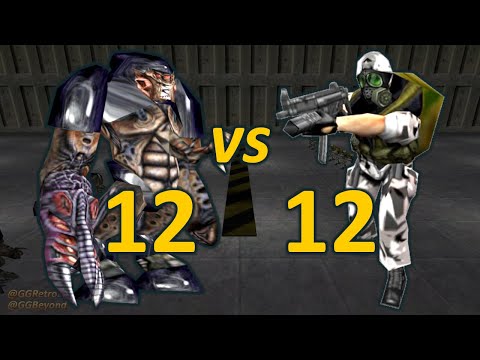 12 Alien Grunts vs 12 HECU Grunts - Even Numbers - Half-Life Retro Battles