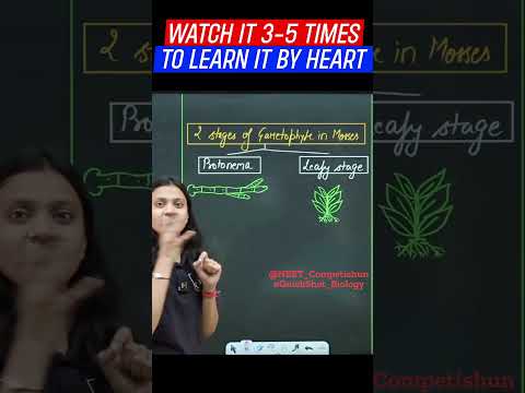 PROTONEMA & LEAFY STAGE in moss | QuickShot Biology| #ncert#neet2025#neet