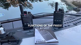 How to use the Cobra Px655 functions/privacy codes/etc.