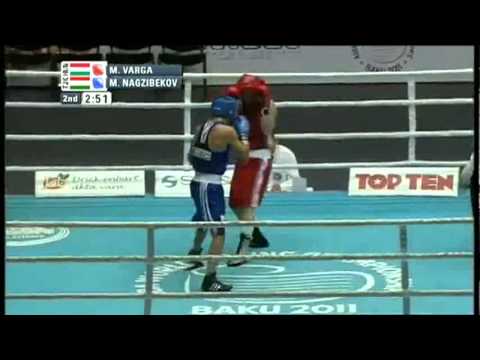 Light (60kg) R16- Varga Miklos (HUN) VS Nagzibekov Madadi (TJK) -2011 AIBA World Champs