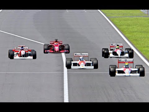 Ferrari F1 2018 vs McLaren F1 1988/91/1995 - Suzuka