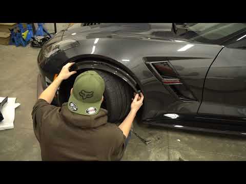 HOW TO INSTALL OR REPLACE C7 CORVETTE FENDER EXTENDERS CARBON FIBER