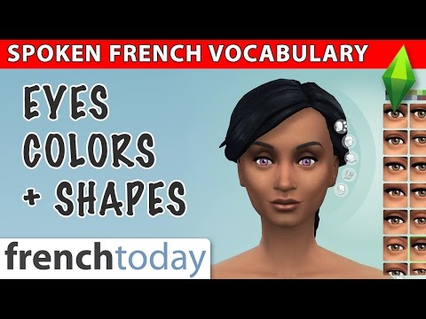 French Eye Colors and Shapes - Learn French Grammar and Vocabulary With The Sims