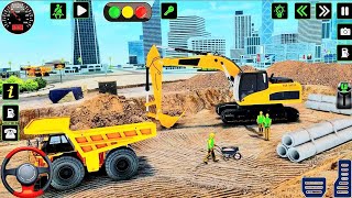 Jcb Game 3D Road Construction | Heavy Crane Driving Simulator | ANDROID GAMEPLAY