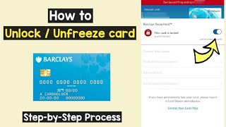 Unlock Card Barclays | Unfreeze Barclays Debit or Credit Card | Lost Found Barclays Card