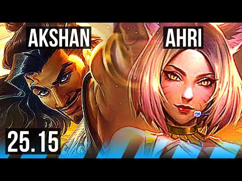 AKSHAN vs AHRI (MID) | Dominating | KR Diamond | 25.15