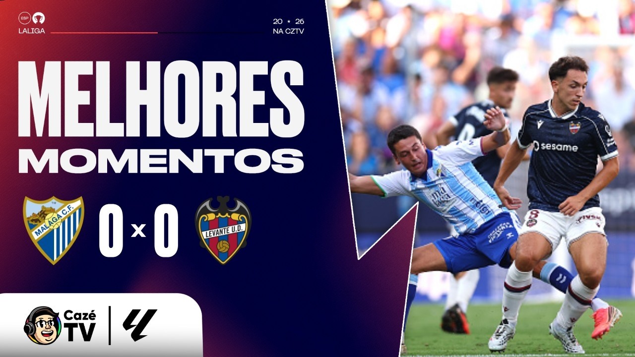 MELHORES MOMENTOS: MÁLAGA 0 X 0 LEVANTE | LA LIGA 26/27 | 4ª RODADA