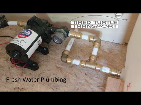 Cargo Trailer Camper Conversion - Part 15 Fresh Water Tank Plumbing