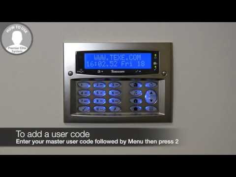 How to add a user code to a Texecom Premier Elite system