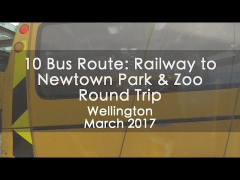 OLD 10 Weekday Bus Route Railway to Newtown Park (& Wellington Zoo) and Back, Wellington - Timelapse