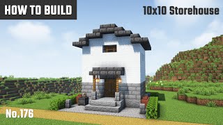 マイクラ建築：和風の蔵の作り方。10x10ブロックで簡単に。No.176【Minecraft】