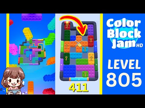 Color Block Jam Level 411 (805) Solution Walkthrough