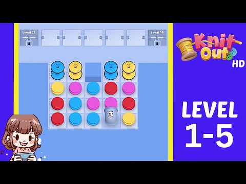 Knit Out Level 1-5 Solution Walkthrough - YouTube
