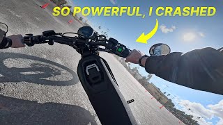 Test Riding (& Crashing) the New NIU XQi3 E-Moto!