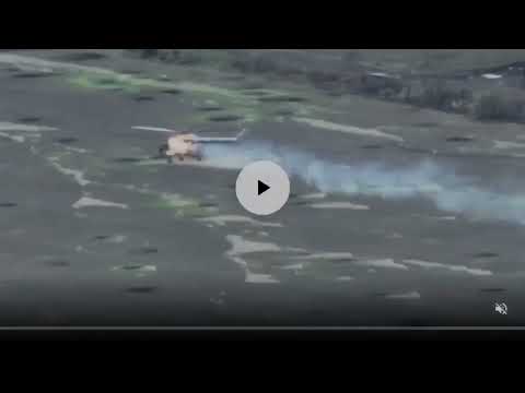 Ukranian MI8 shot down by Russian MANPADS