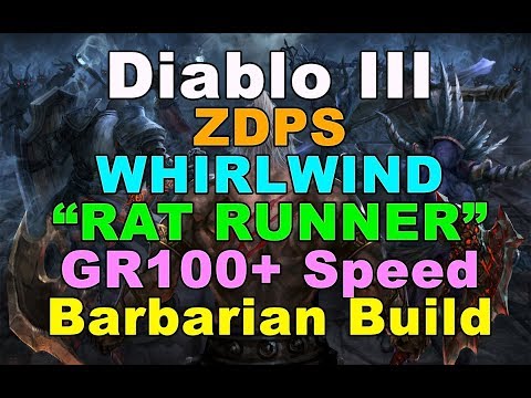 zBARB Whirlwind "RAT RUNNER" zDPS GR100+ Barbarian Build for Diablo 3 (2.6.1)