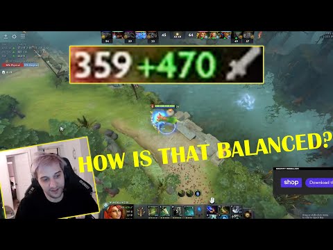 "how is that BALANCED?" -Arteezy on Universal Hero damage late game being like Tiny