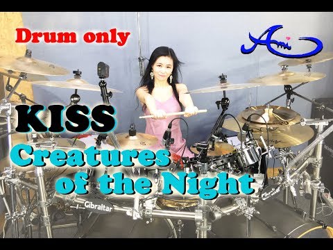 KISS - Creatures of the Night drum only (cover by Ami Kim){#40-2} Video