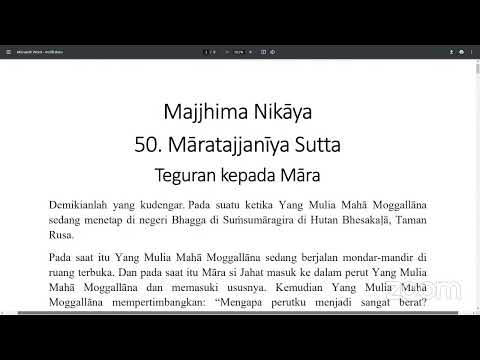 22 Maret 2022 - BDOC Sutta Class - MN 50 Maratajjaniya Sutta