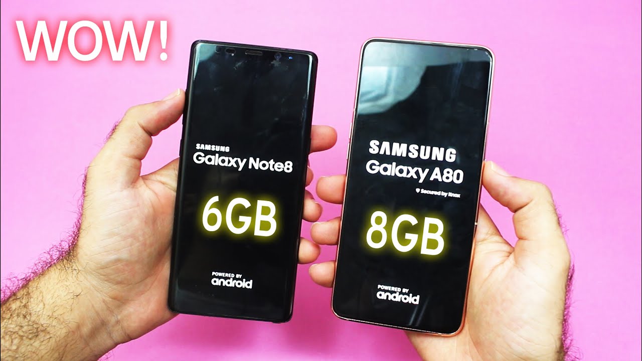Samsung Galaxy Note 8 vs Samsung Galaxy A80 Speed Test! (WOW)😱