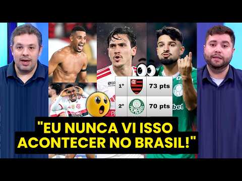 “EU CONFESSO que NUNCA VI ISSO, cara! O FLAMENGO pode…” BRIGA PELO TÍTULO com PALMEIRAS é DEBATIDA