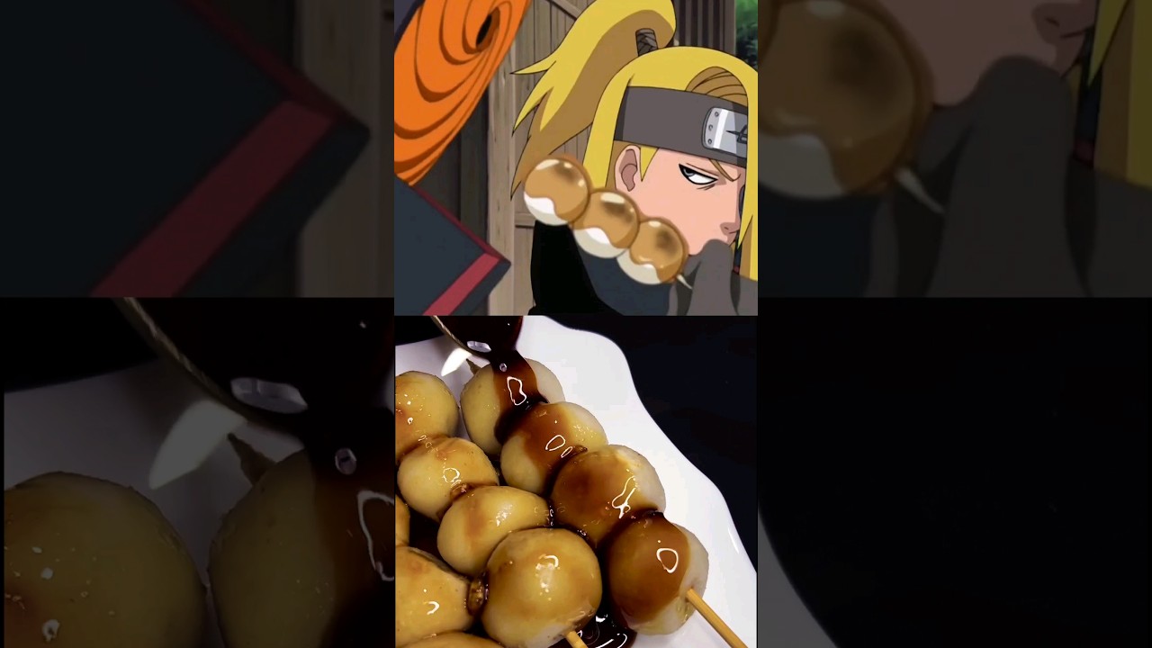 Tobi's Mitarashi Dango from Naruto #naruto #dumplings #cooking #food #shueisha #dango