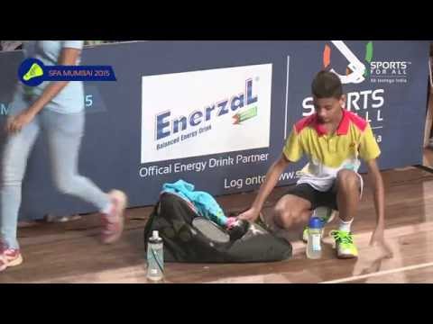 SFA Mumbai 2015 | Badminton | Vaibhav Tewari Vs Udyat Jain | U13 | Boys | Final