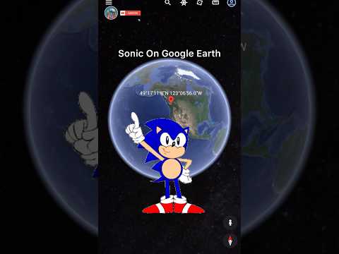Sonic The Hedgehog On Google Earth 😱#shorts #sonic