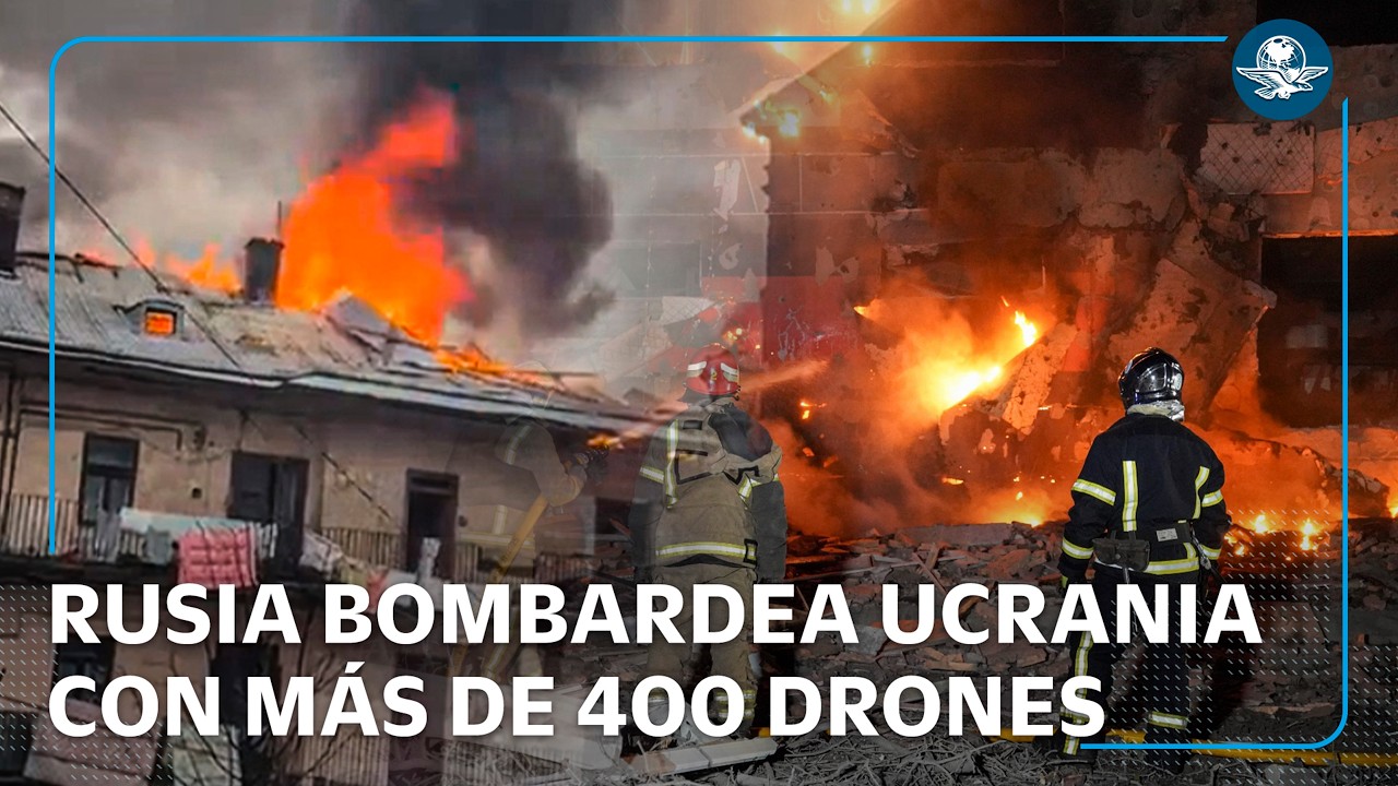 Rusia lanza 400 drones contra Ucrania; es uno de los mayores ataques desde que empezó la guerra