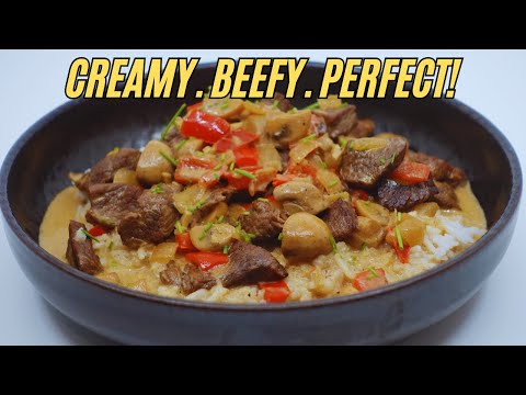 Beef Stroganoff 🥩 – Creamy, Rich & Ready in No Time!