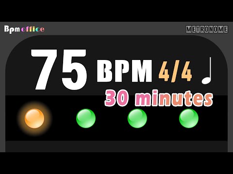 75BPM Metronome │ 4/4 │ 4th │ Wood │ 30min