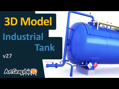 Professional LPG LNG Gas Storage Tank 3D Model | Realistic Modeling in Blender 3D