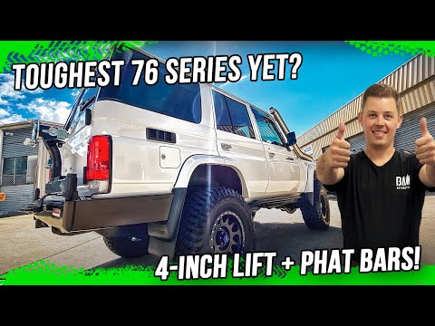 Fully Kitted 2019 76 Series LandCruiser: 4-Inch Lift, Phat Bars, Dual Battery & Custom Drawers