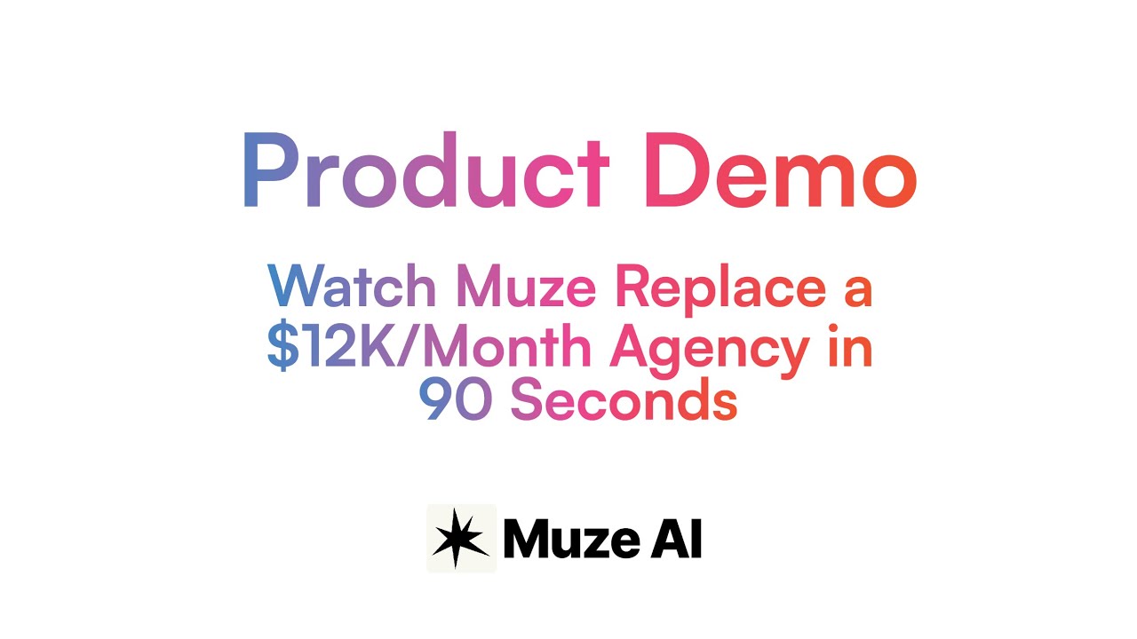 Introducing Muze AI CMO — Product Demo | AI agents that run your entire paid ads