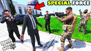Franklin SPECIAL FORCE ARMY vs THE PRESIDENT in GTA 5 | SHINCHAN and CHOP