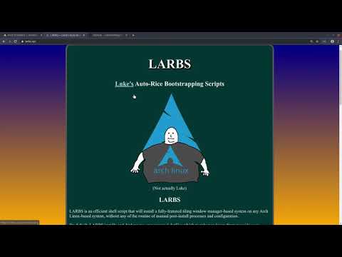 ArcoLinux : 1242 using carli 3 to install larbs or Luke's Auto-Rice Bootstrapping Scripts