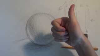 Смотреть онлайн Как нарисовать объемный шар карандашом поэтапно
