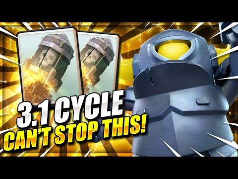 100% INSANE!! NEW 3.1 MINI PEKKA+ ROCKET CYCLE IN CLASH ROYALE!!