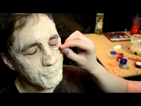 Зомбо-грим Макияж на Хеллоуин в домашних условиях ( Halloween Zombie Make-up lesson )