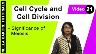 Cell Cycle & Cell Division | NEET | Significance of Meiosis | Neela Bakore Tutorials