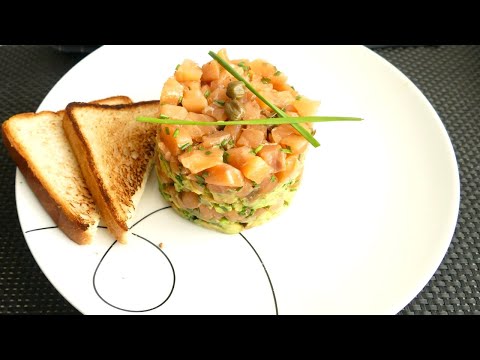 Тартар из лосося и авокадо! Вкуснейшая рыбная закуска!