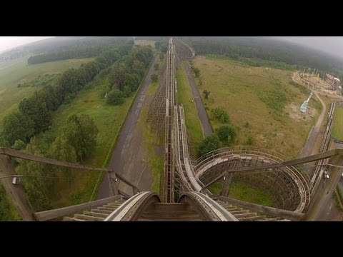 Colossos Complete Roller Coaster POV Heide Park Germany Intamin Woodie