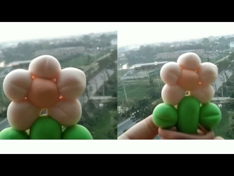 Use clay to make pots  of small flower 🌸🌸vrinda's Artworks!!