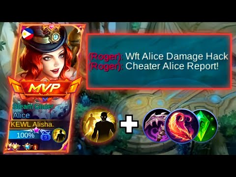 ALICE STEAM GLIDER GOD MODE IN THIS BUILD IN SOLO RANKED GAME 1V5( PLS TRY )-MLBB