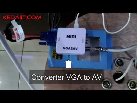 1080P Mini Digital VGA to RCA AV TV CVBS Converter with audio for PC