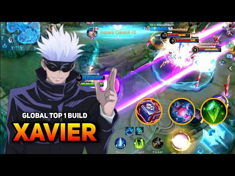 XAVIER BEST MIDLANER! XAVIER GLOBAL TOP 1 BUILD GAMEPLAY MLBB