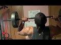 Barbell Back Press targets Trapezius muscle Day 11 Quarantine Workout