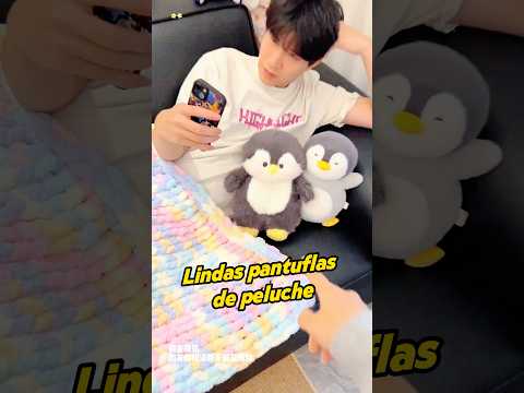 Lindas pantuflas de peluche#shorts