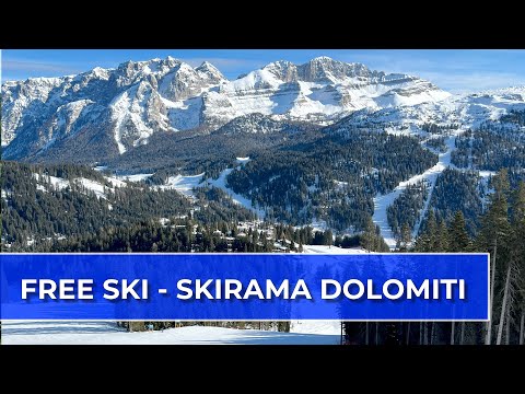 Free Ski and more in SKIRAMA DOLOMITI (Vlog292)