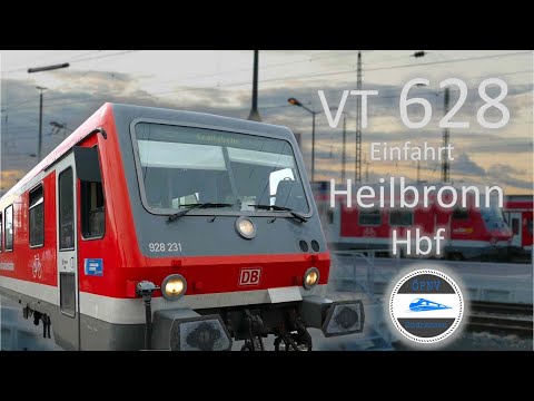 Einfahrt BR628 in Heilbronn Hbf [Reupload]